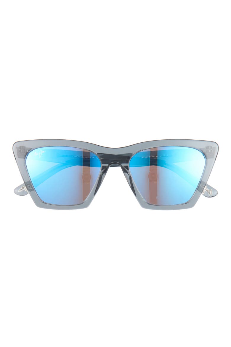 Polarized Square Sunglasses, Main, color, BLUE BLUE BLUE