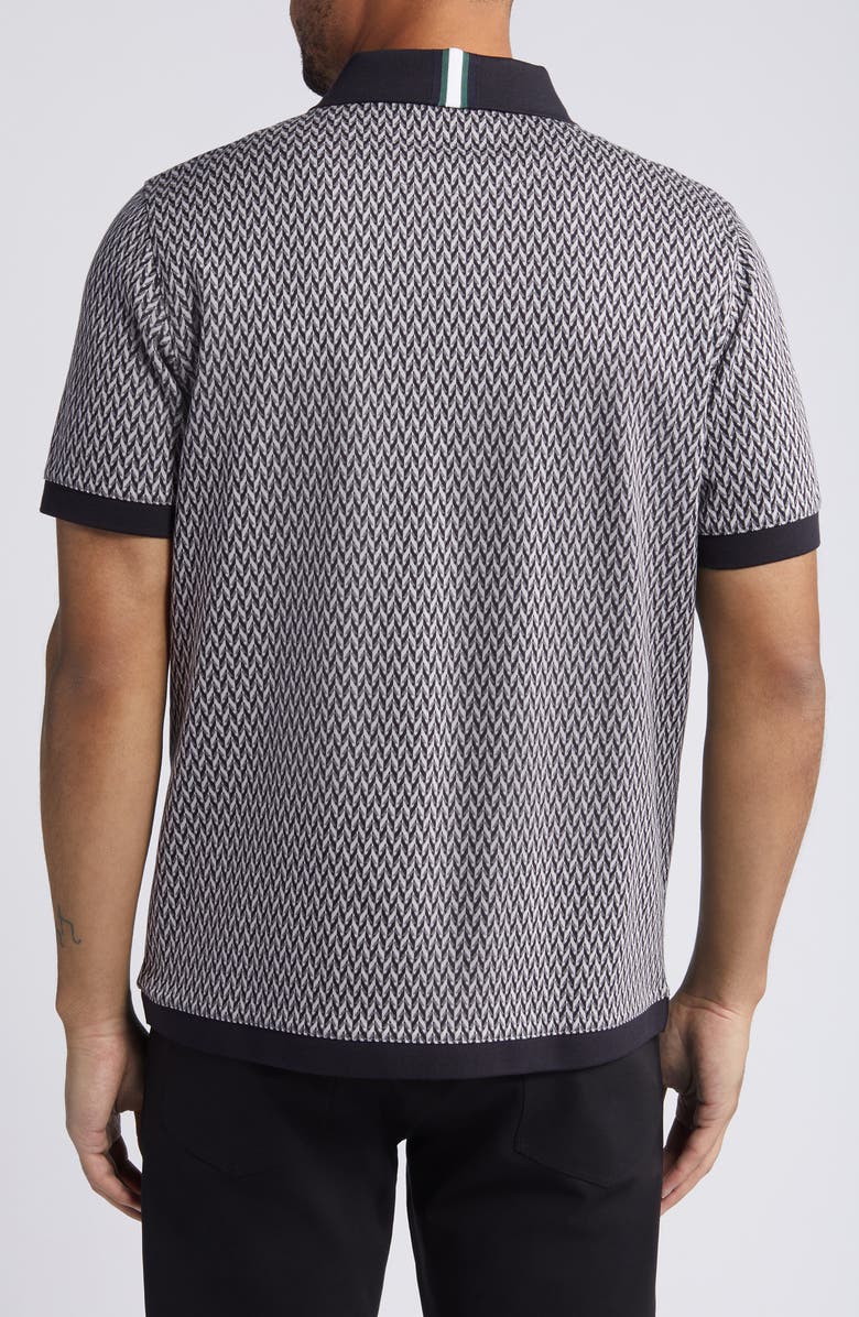 Ted Baker London Skelt Geometric Jacquard Polo, Alternate, color, 
