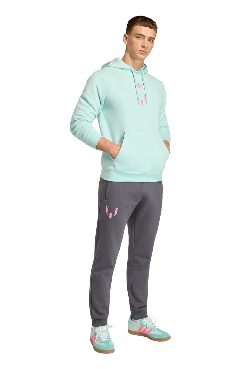 adidas Messi Fleece Hoodie, Alternate, color, Semi Flash Aqua/ /
