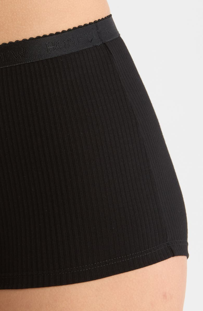 Honeydew Emma Rib Boyshorts, Alternate, color, Black