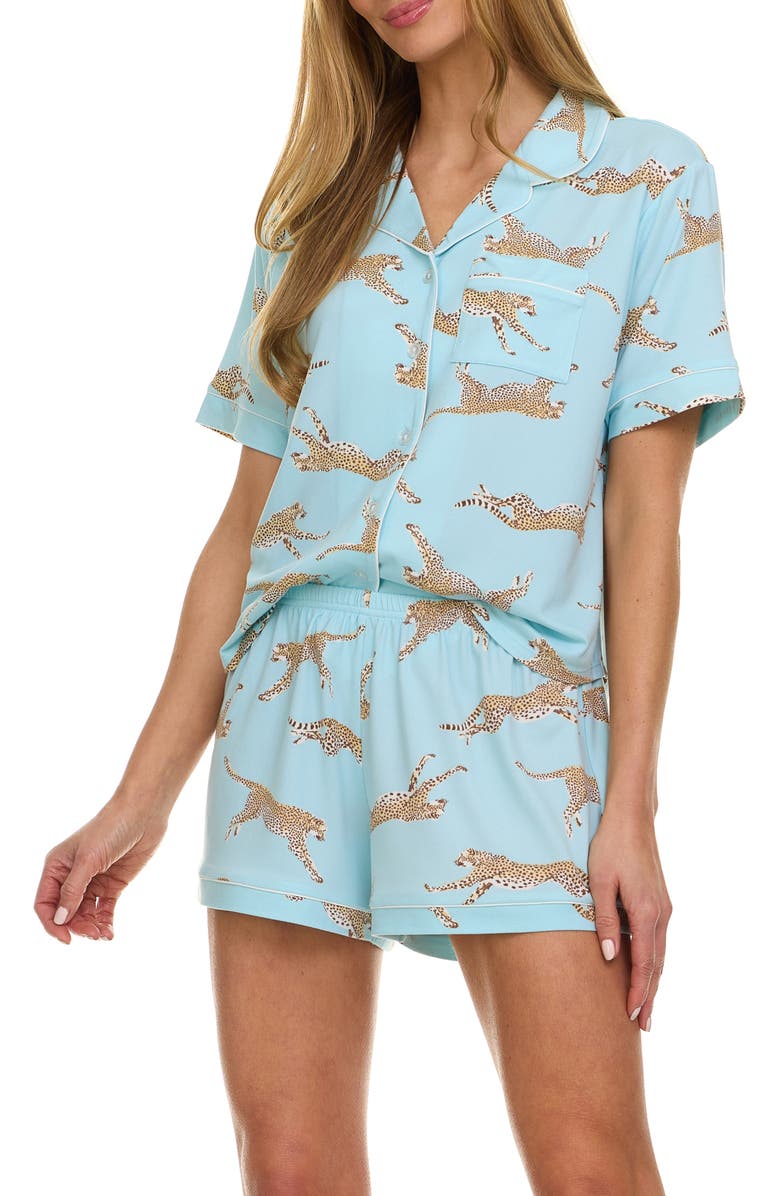 Flora By Flora Nikrooz Gabrielle Knit Pajamas, Alternate, color, Seafoam