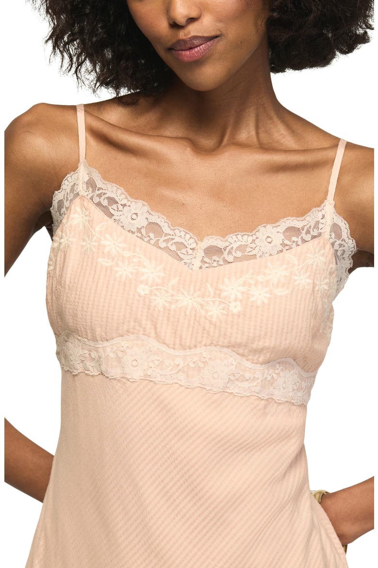 Simone Lace Trim Sleeveless Maxi Dress, Alternate, color, BLUSH