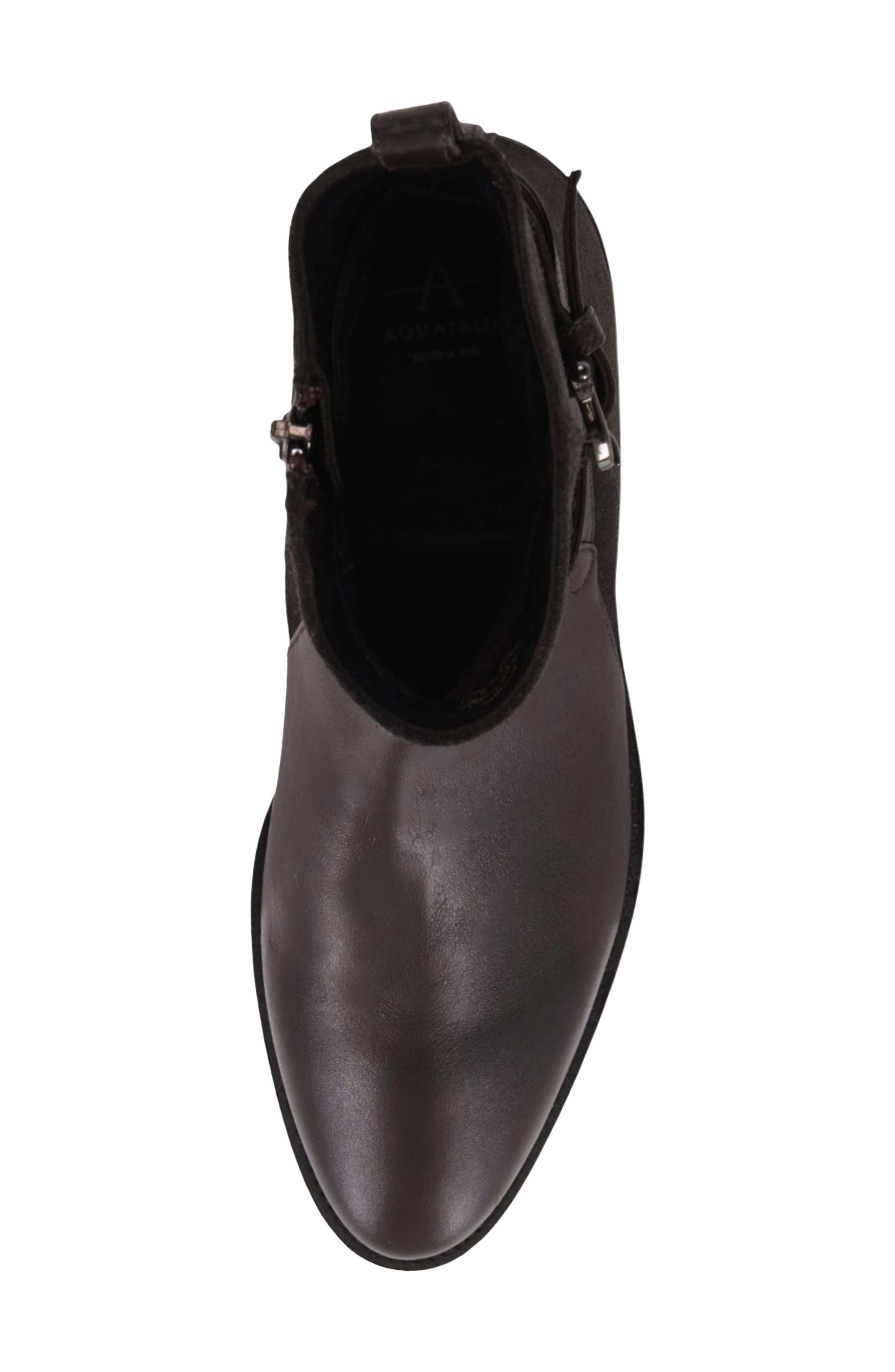 Aquatalia Nettie Weatherproof Bootie, Alternate, color, Espresso Leather/ Suede