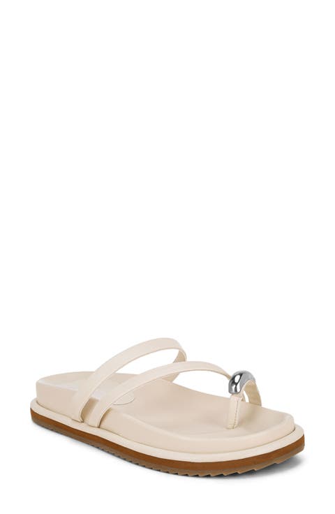 Beaded Toe Loop Slide Sandal