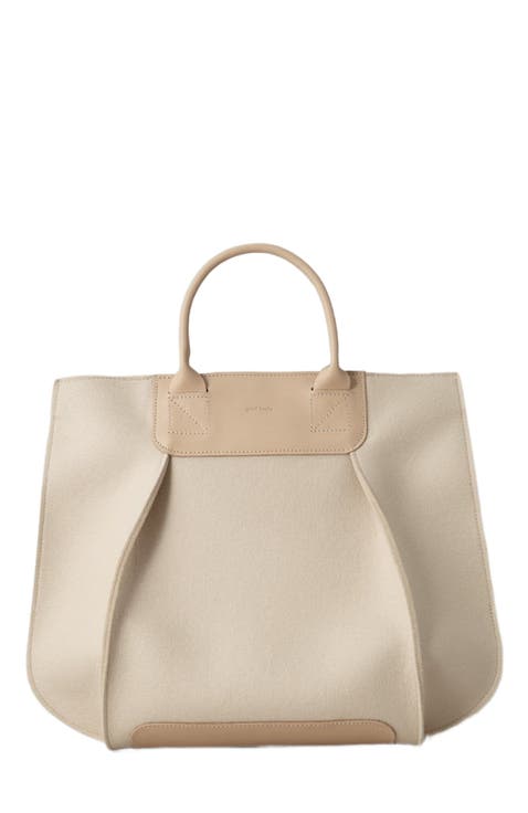 トートバッグ [MATINKIM]big coating tote bag in white BIG COATING TOTE BAG IN WHITE – Matin Kim
