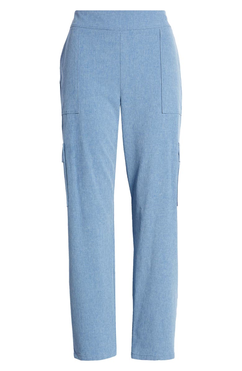 Tommy Bahama Alicia Chambray Cargo Ankle Pants, Alternate, color, Breakwater Blue