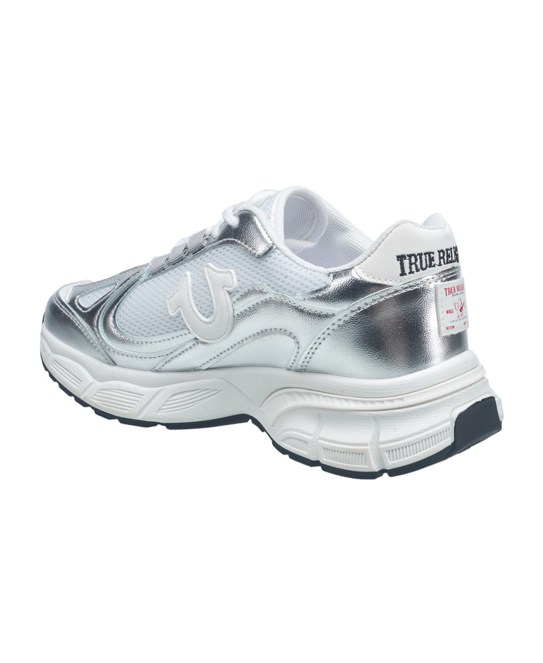 True Religion Dreezy Chunky Logo Sneaker, Alternate, color, Silver
