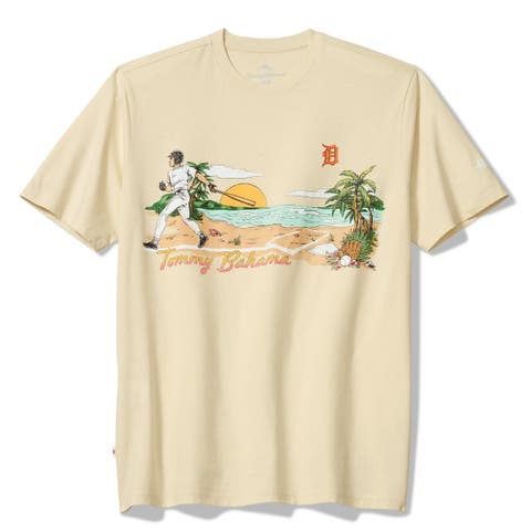 Cream Detroit Tigers Sunset Slugger T-Shirt