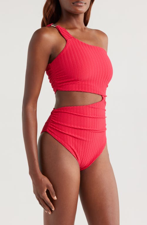 Boamar Kira Cutout One-piece Swimsuit In Red Cherry