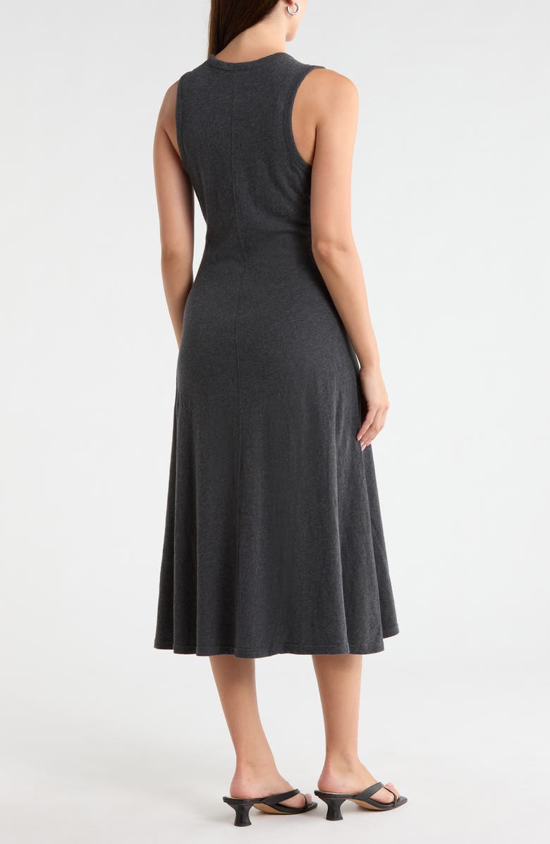 Melrose and Market Sleeveless Cotton Jersey Midi Dress, Alternate, color, Grey Dark Charcoal Heather