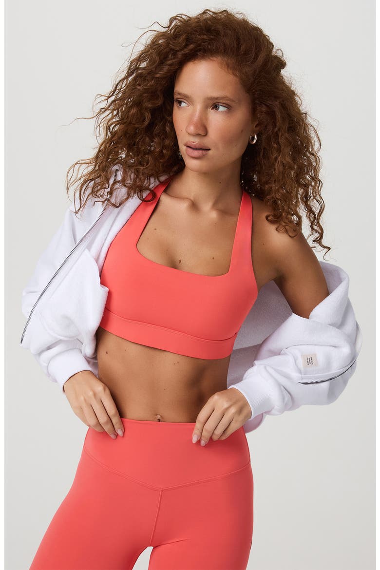 Daily Form Sports Bra, Alternate, color, BRIGHT CORAL