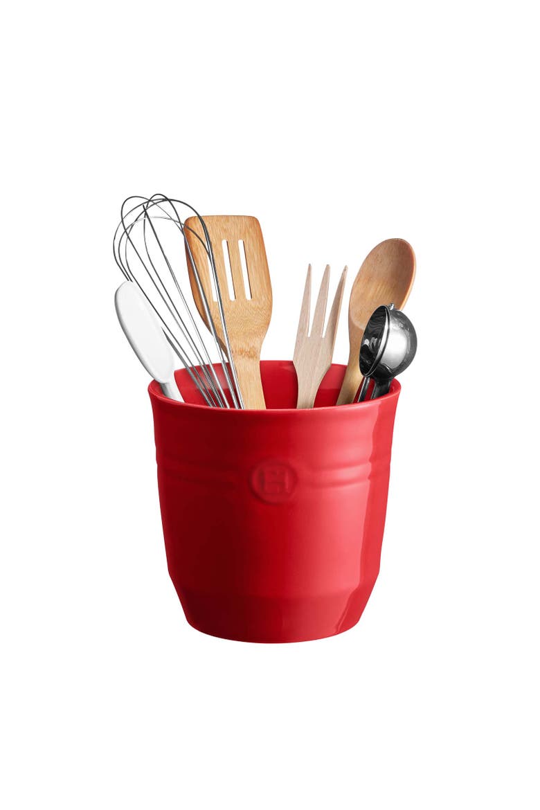 Large Utensil Pot, 6.3-Inch Diameter x 17-Inch High, Alternate, color, Burgundy