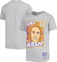 Mitchell & Ness Youth Mitchell & Ness Steve Nash Gray Phoenix Suns Hardwood Classics King of the Court Player T-Shirt