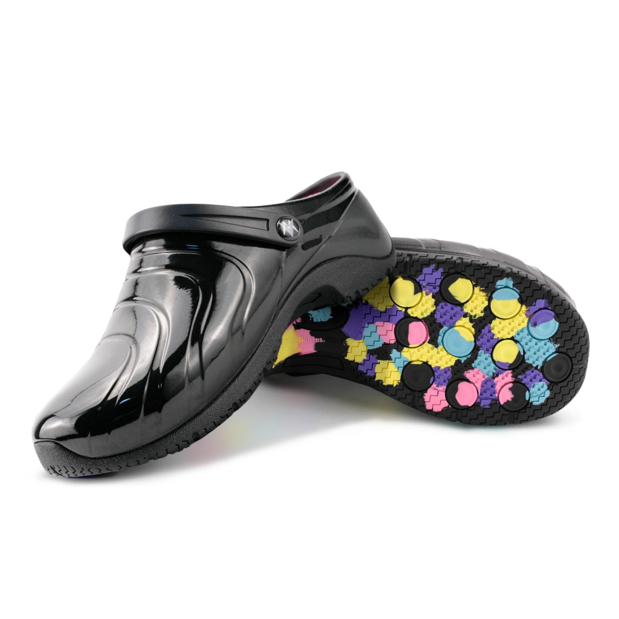 Zone Slingback Nursing Clogs, Main, color, Sole Focus Black Patent