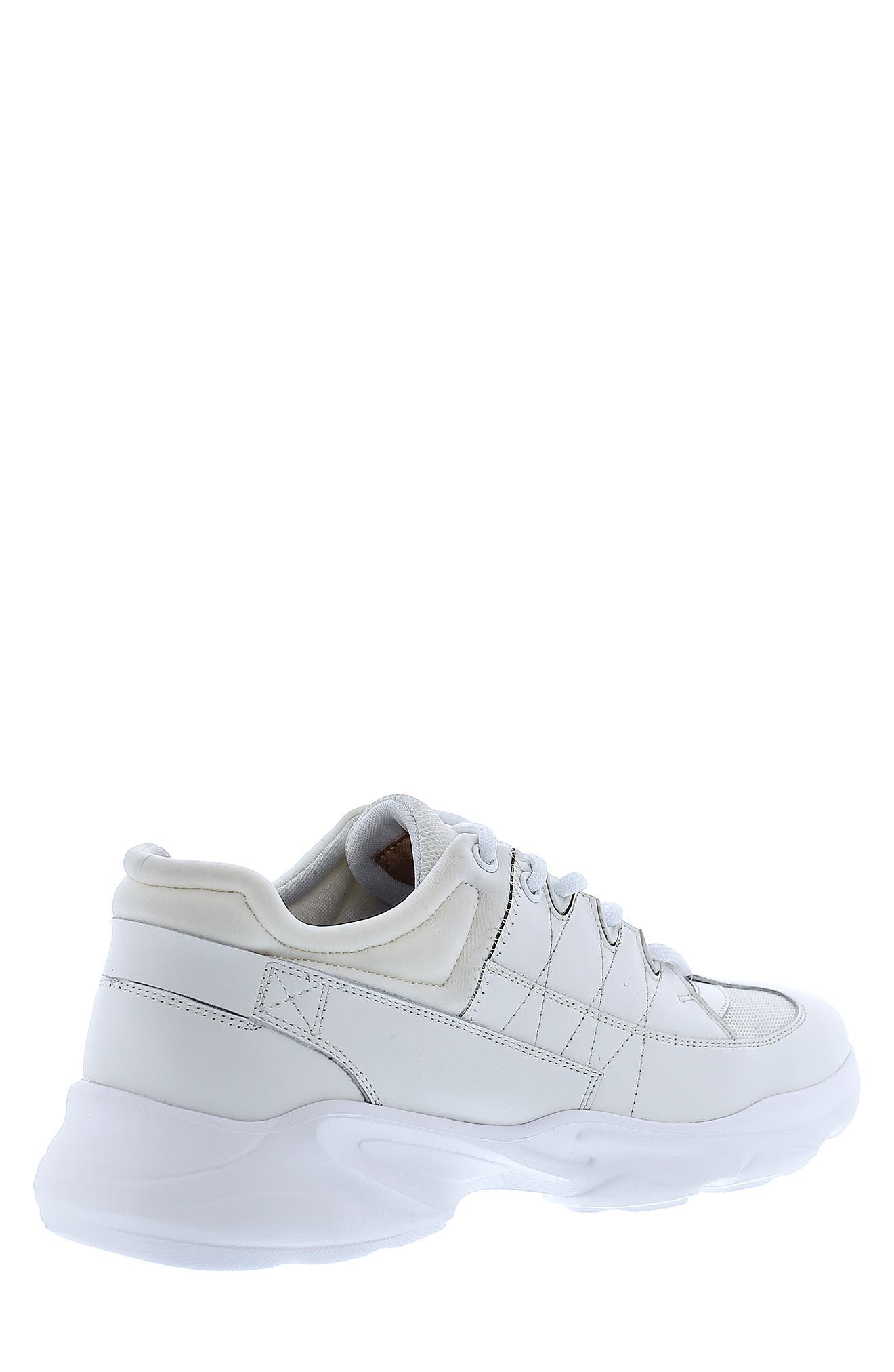 Zanzara Charles Leather Sneaker, Alternate, color, White