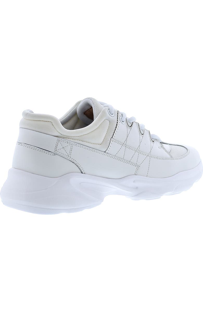 Zanzara Charles Leather Sneaker, Alternate, color, White