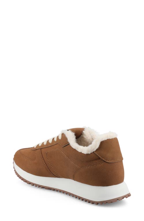 Journee Collection Flow Casual Sneaker In Brown