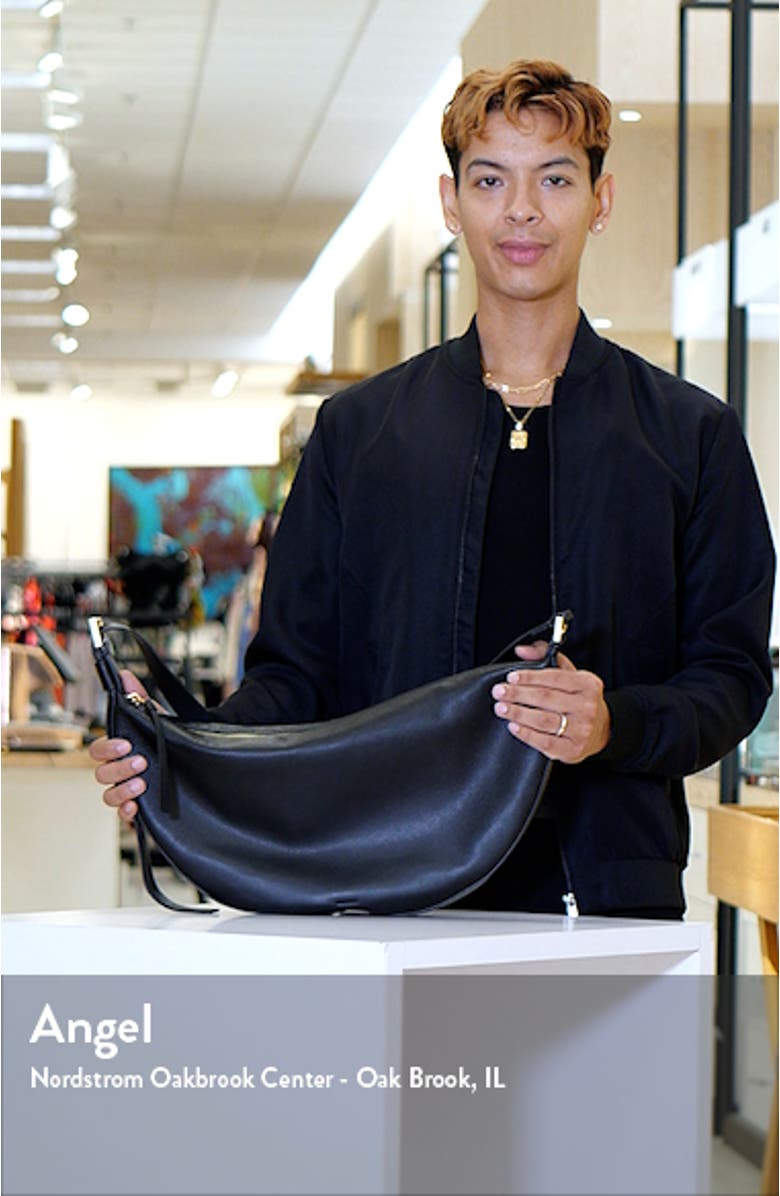 Half Moon Leather Shoulder Bag, sales video thumbnail