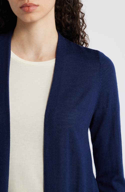 EILEEN FISHER EILEEN FISHER OPEN FRONT MERINO WOOL CARDIGAN 