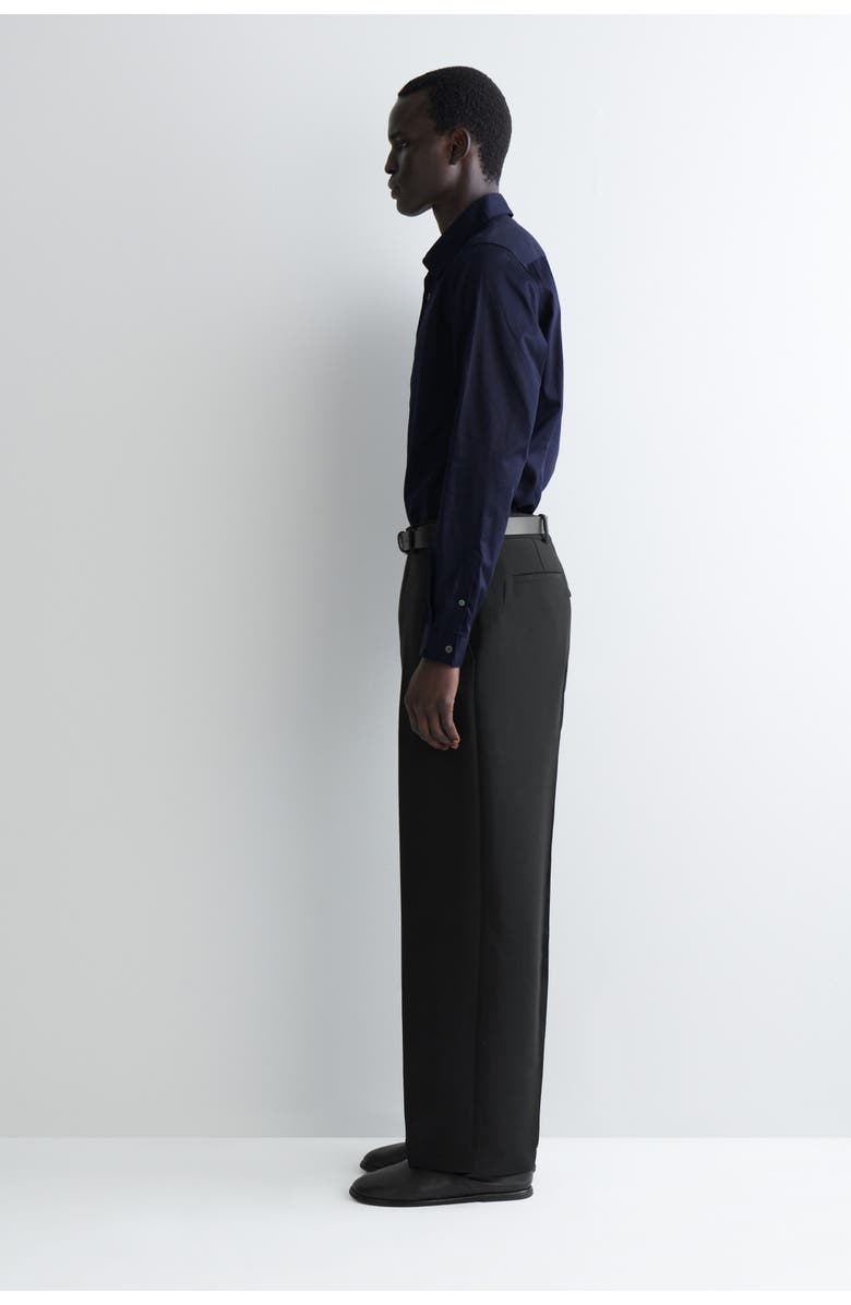 COS Slim Tailored Poplin Shirt, Alternate, color, Navy