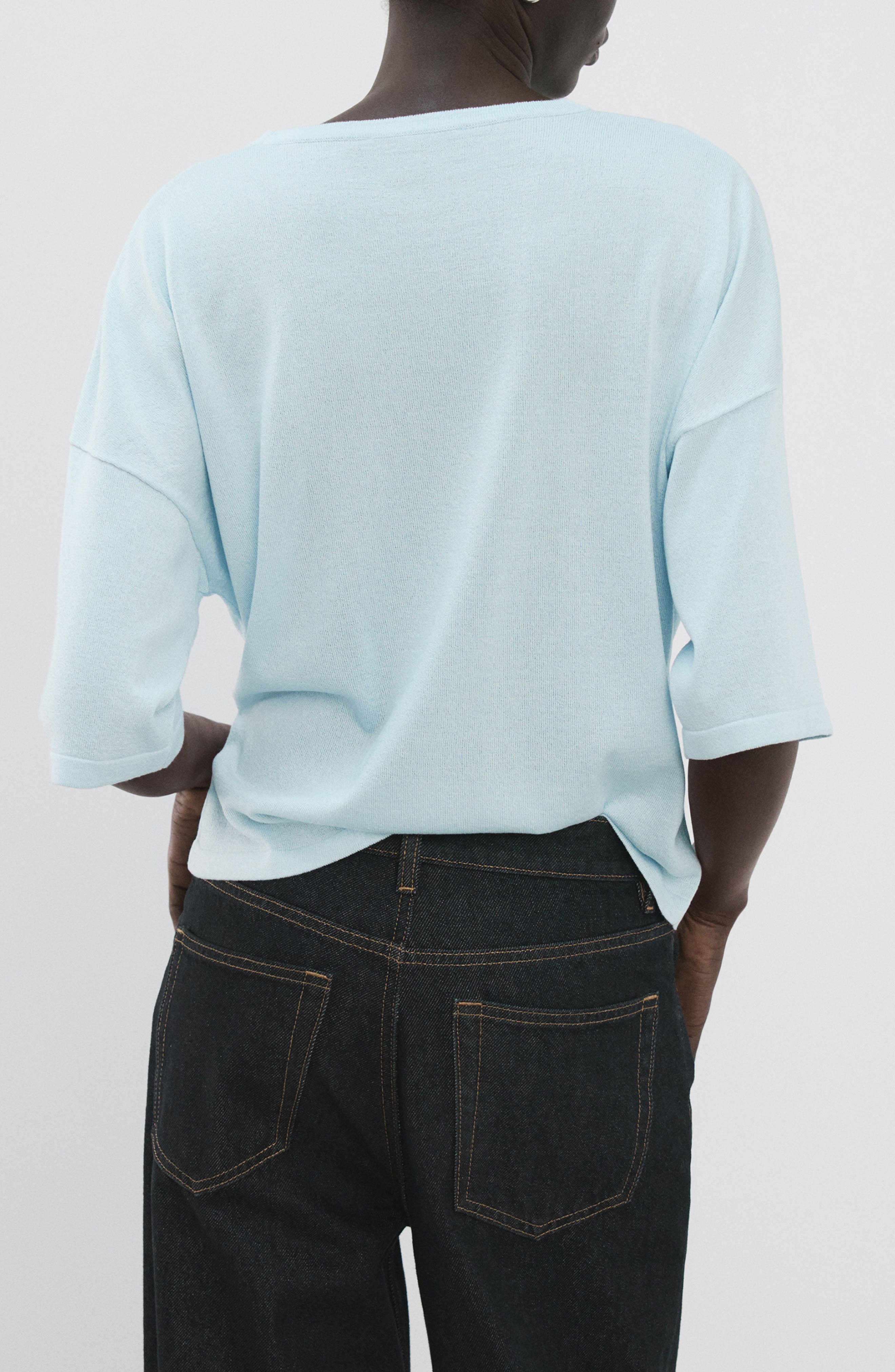 Bow Short Sleeve Sweater - image 2