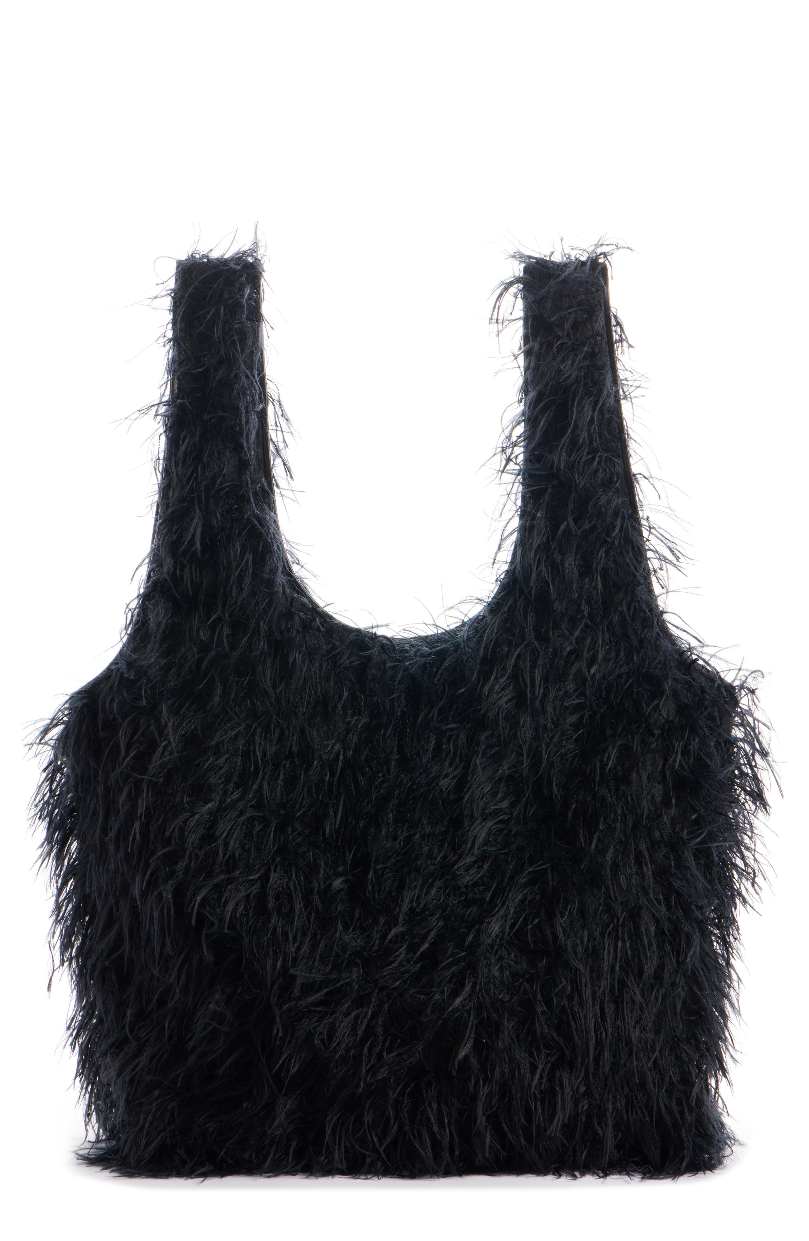 Dries Van Noten Shaggy Faux Fur Tote, Main, color, 