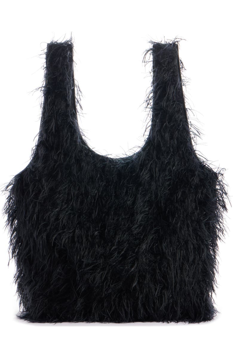 Dries Van Noten Shaggy Faux Fur Tote, Main, color,