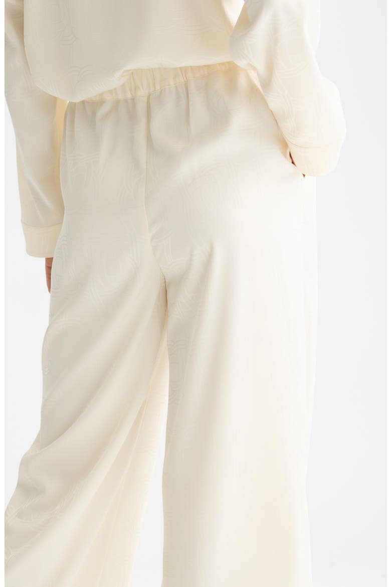 Eleni Jacquard Wide Leg Pants, Alternate, color, EGGNOG