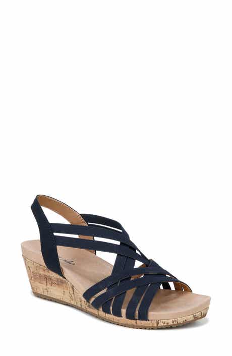 LifeStride Mallory Strappy Slingback Wedge Sandal