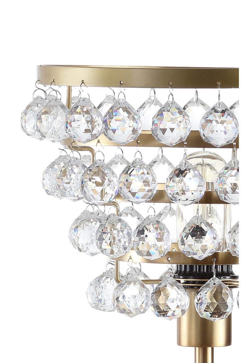 Buckingham 25" Crystal/Metal Table Lamp, Alternate, color, Brass Gold