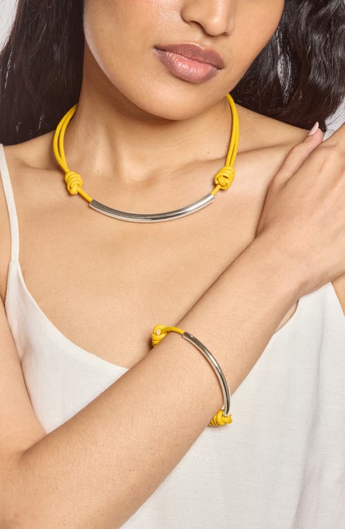 Lady Grey Leather Bond Bracelet In Multi