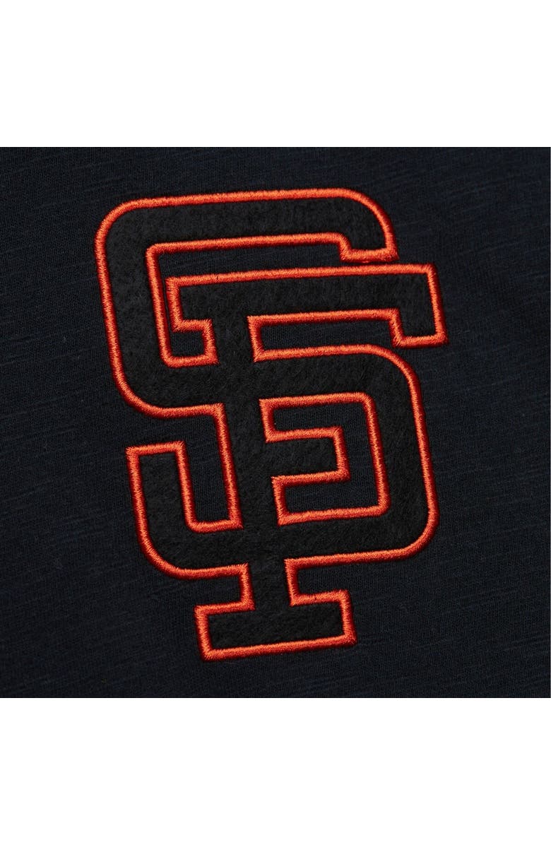 Mitchell & Ness Men's Mitchell & Ness Black San Francisco Giants Cooperstown Collection Legendary Raglan Slub Henley 3/4-Sleeve T-Shirt, Alternate, color, Black