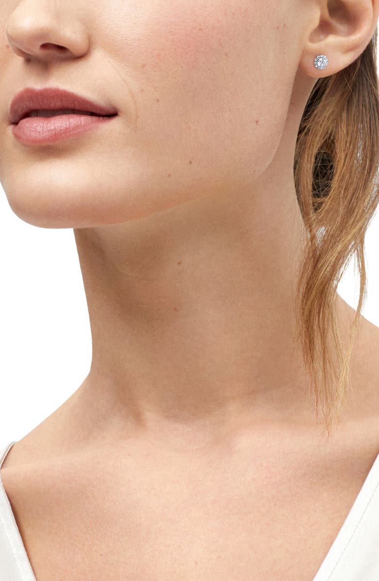 Frankie & Zoe Lab Grown Diamond Stud Earrings, Alternate, color, White Gold