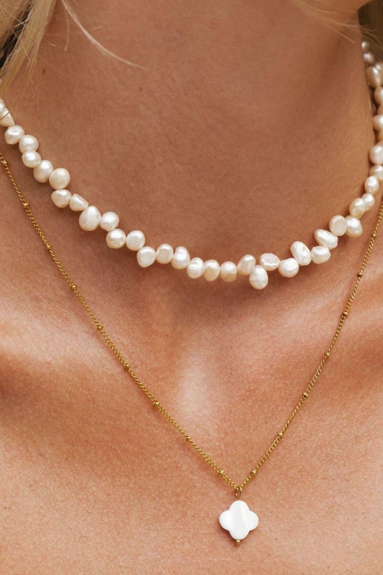 Sunseeker Choker, Alternate, color, Pearl
