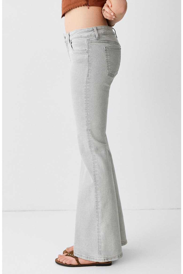 Low Waist Flare Jeans, Alternate, color, DENIM GREY