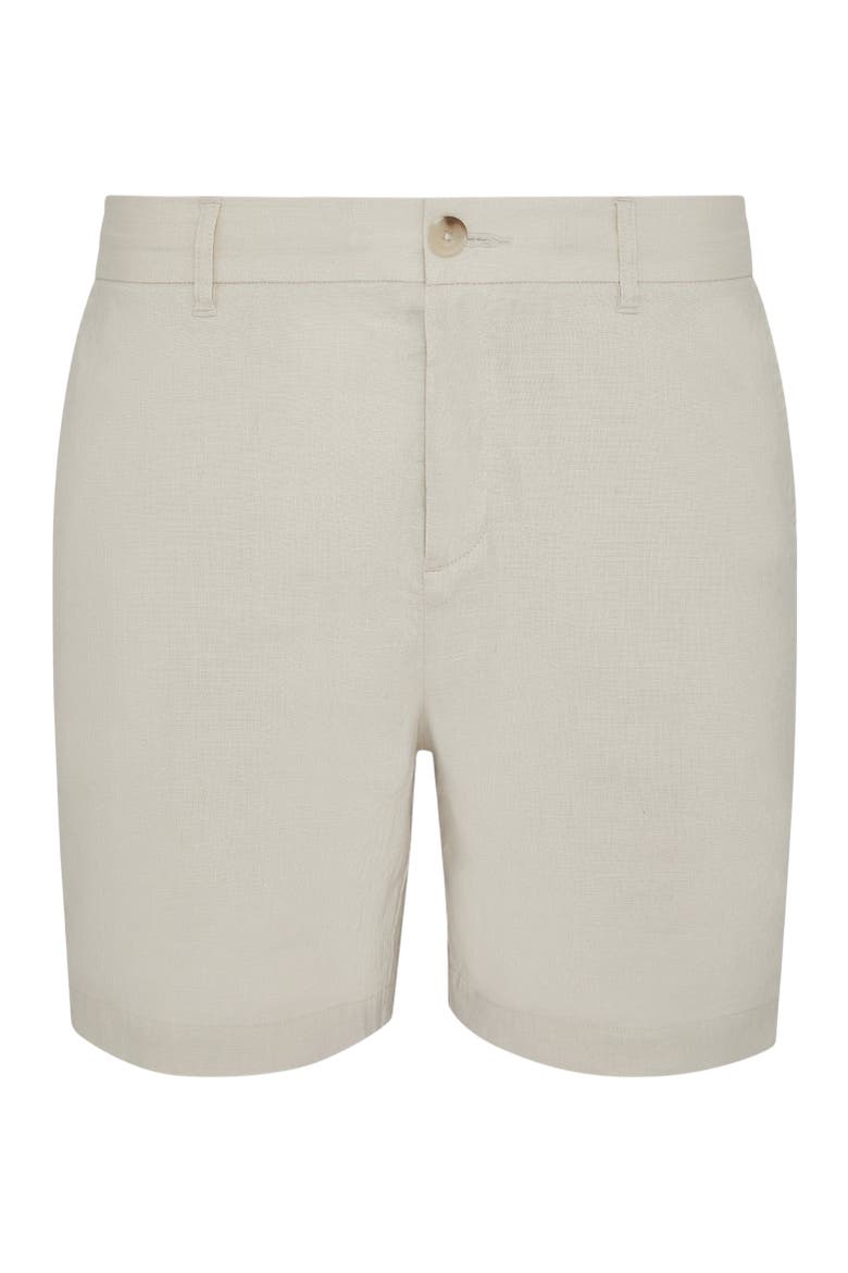 Stretch Linen 6" Short, Alternate, color, Stone