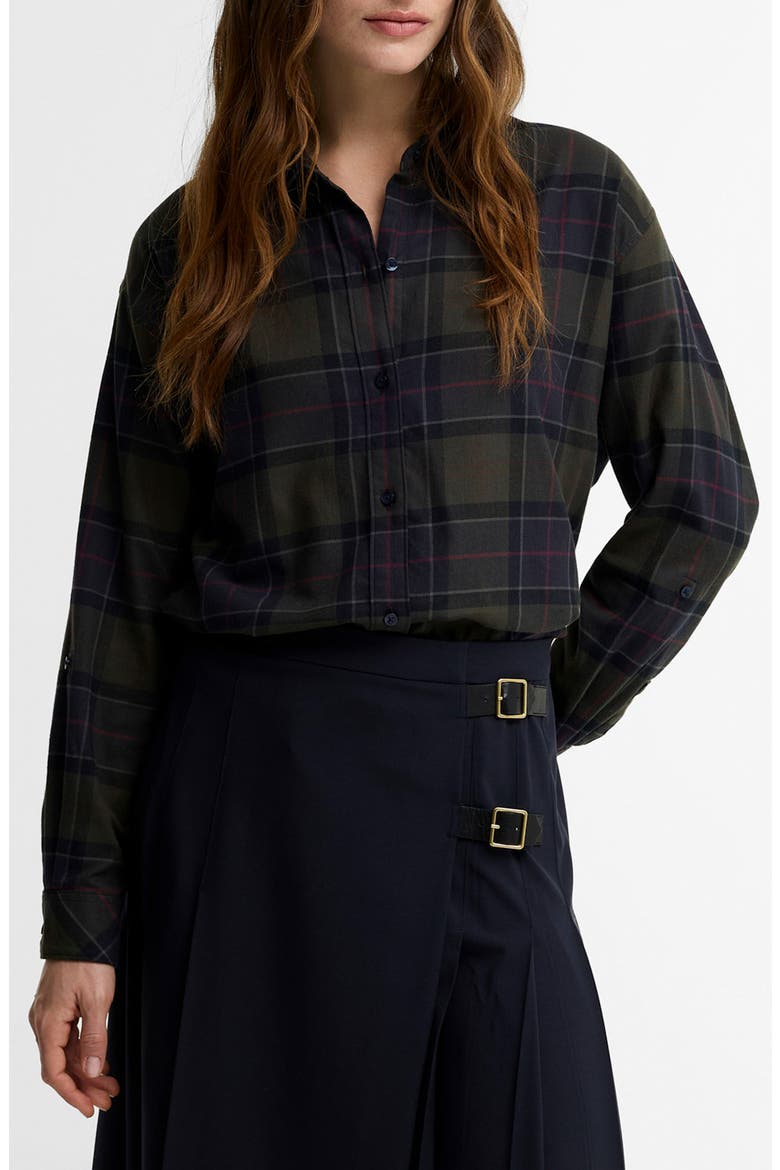 Elishaw Relaxed Fit Check Button-Up Shirt, Main, color, SHADOW CLASSIC TARTAN