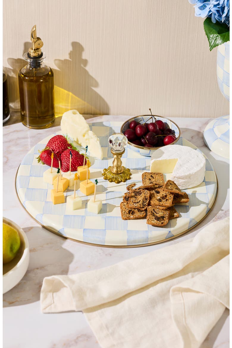 Sky Check Cheese Course Tray, Alternate, color, BLUE