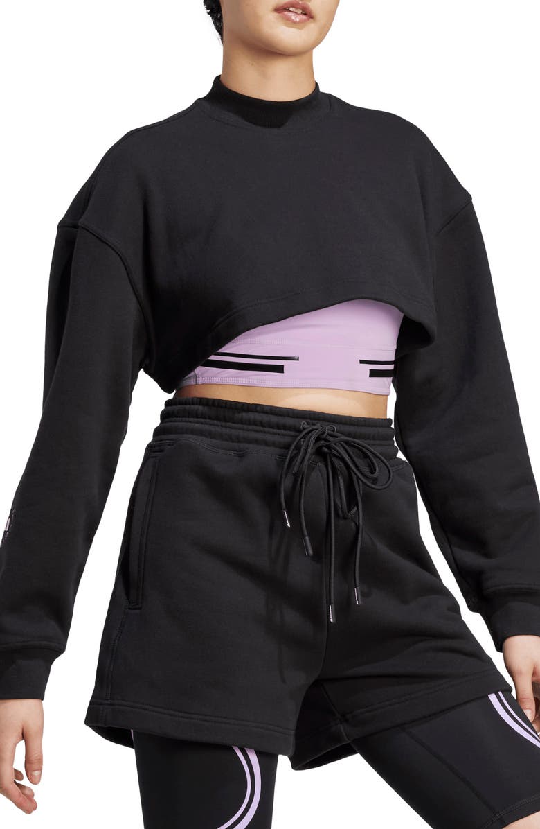adidas by Stella McCartney TrueCasuals Cropped Sweatshirt, Main, color, 