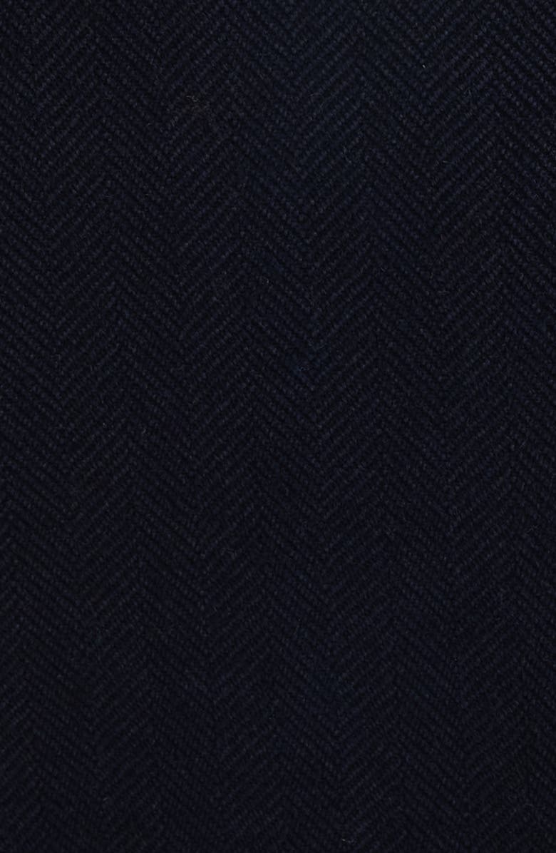 Dries Van Noten Baftan Whipstitched Wool Herringbone Blazer, Alternate, color, Navy