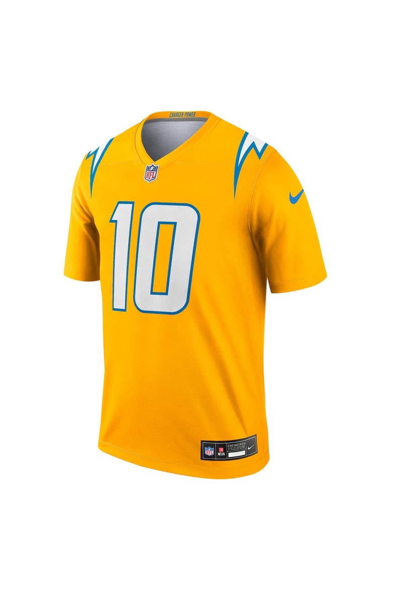 Men's Nike Justin Herbert Gold Los Angeles Chargers Alternate Charger Power Legend Player Performance Top, Alternate, color, Gold