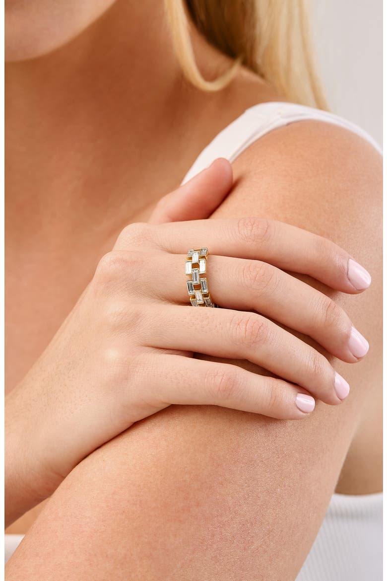Gatsby Diamond Baguette Statement Ring (Online Trunk Show), Alternate, color, YELLOW
