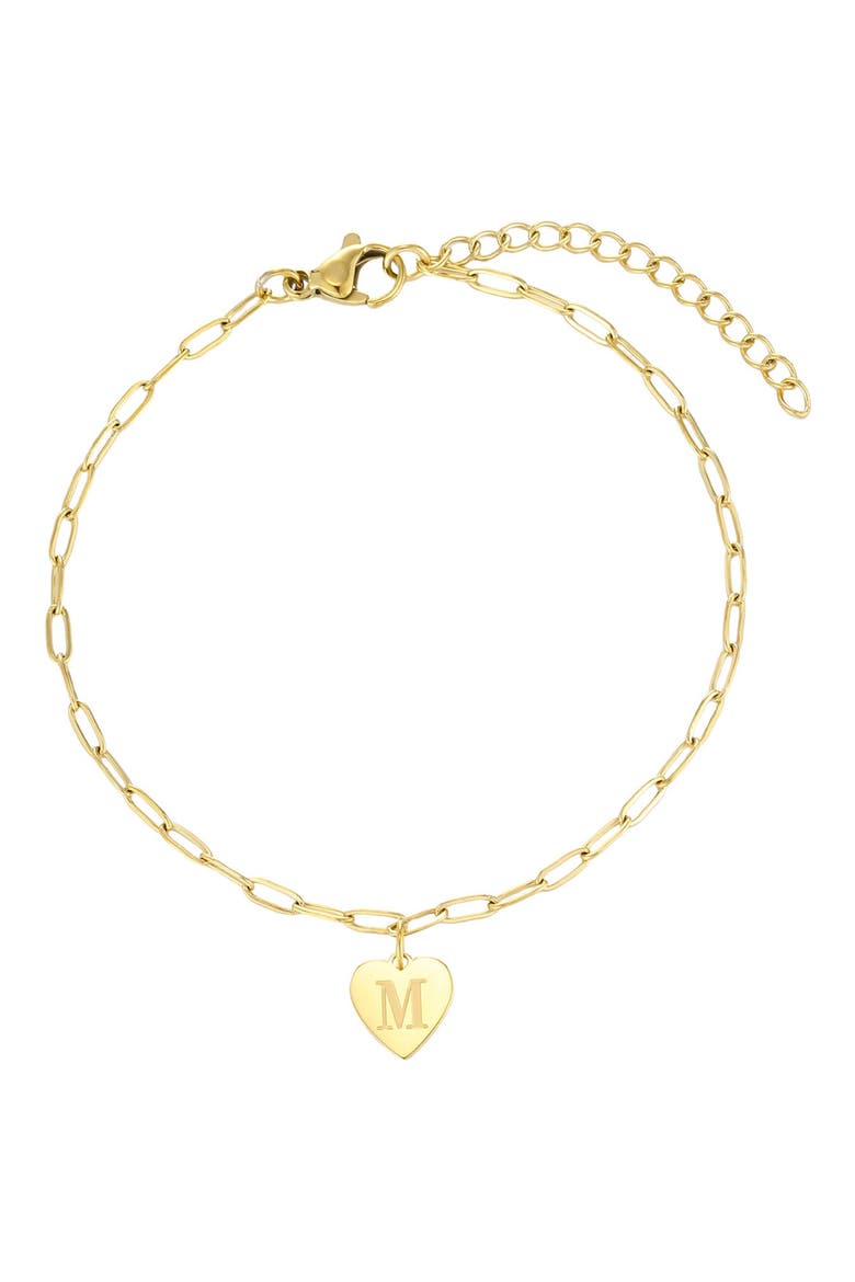 Initial Chain Bracelet, Main, color, GOLD-M