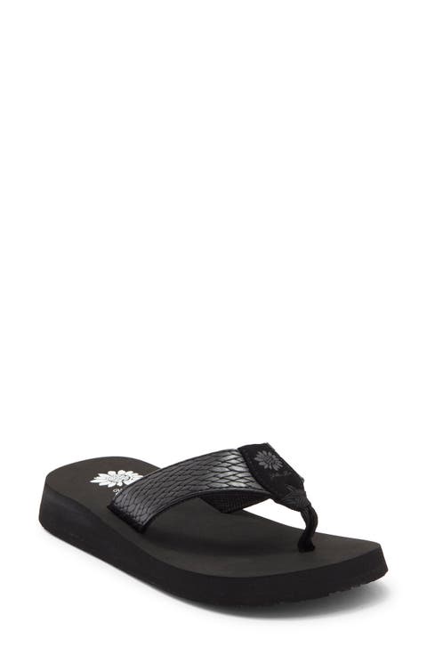 Flax Platform Flip Flop