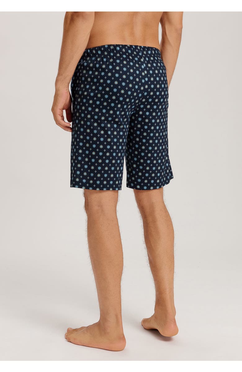 Hanro Night And Day Drawstring Cotton Shorts, Alternate, color, Regatta Tie Print