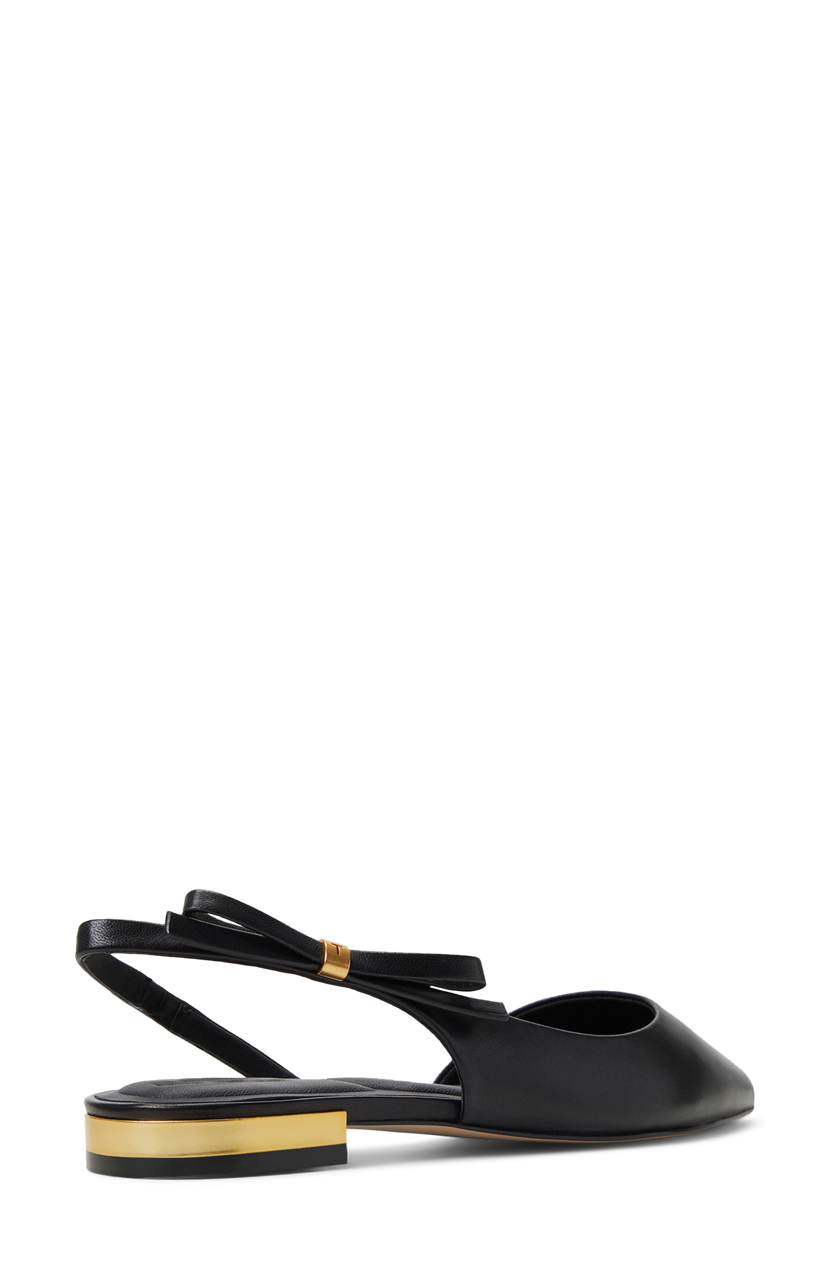 Ted Baker London Jane Bow Slingback Half D'Orsay Pointed Toe Flat, Alternate, color, 