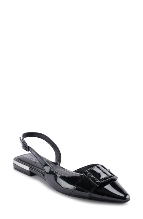 Shop Dkny Clemma Pointed Toe Slingback Flat In Black