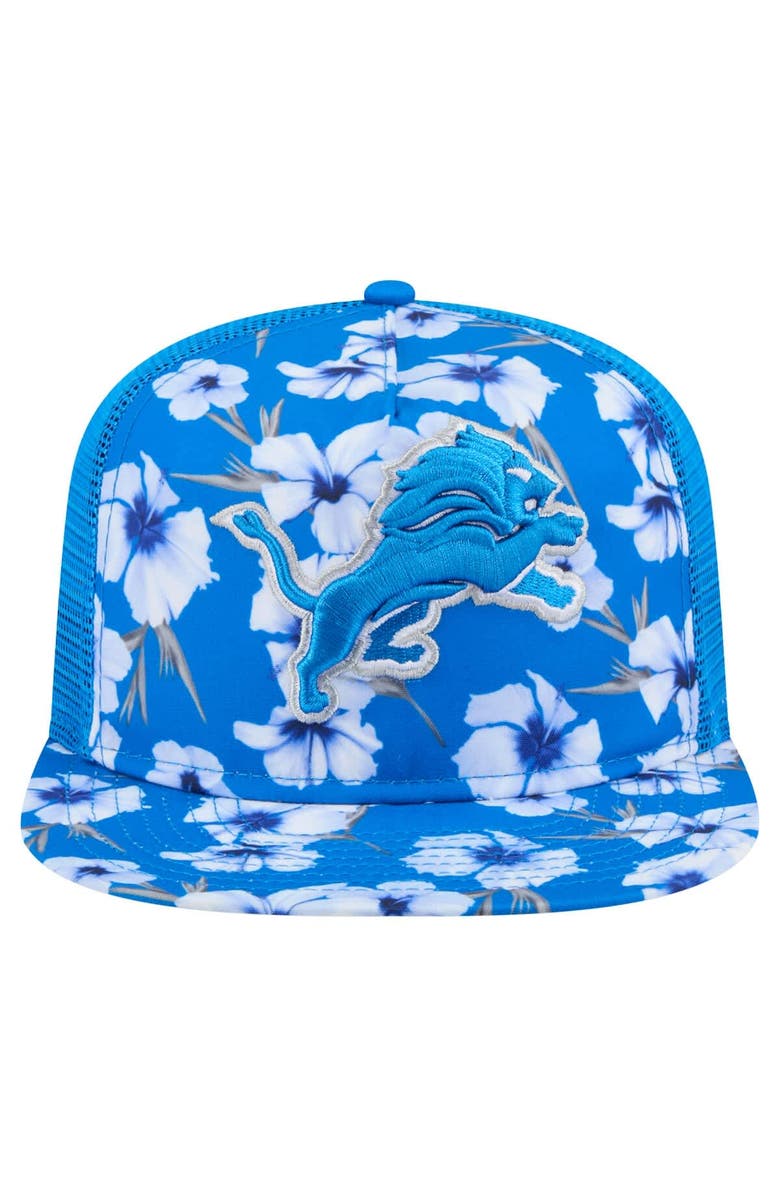 New Era Men's New Era Blue Detroit Lions Adventure Pattern Golfer Snapback Hat, Alternate, color, 