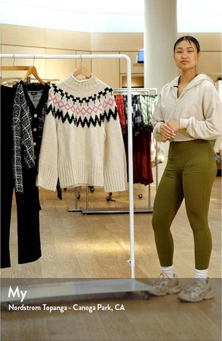 'Tis the Season Fair Isle Mock Neck Sweater, sales video thumbnail