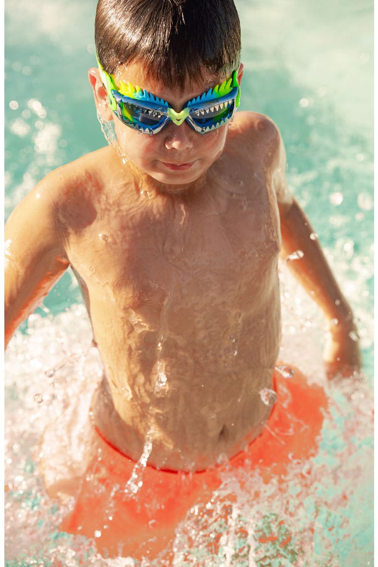 Kids' Sea Monster Swim Goggles, Alternate, color, BLUE